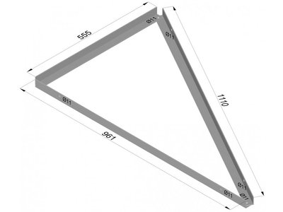 Triangular PV panel holder, 30 degrees, horizontal installation