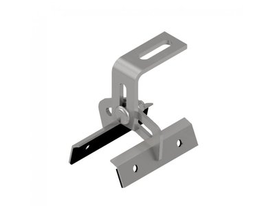 Roof hook for trapezoidal sheet metal, adjustable, stainless steel